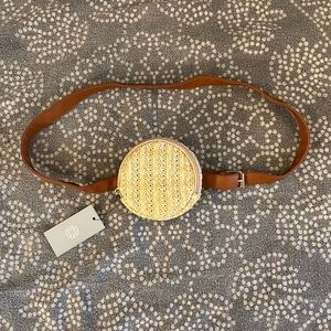 Woven Wicker-like Fanny Pack Belt Bag NWT
